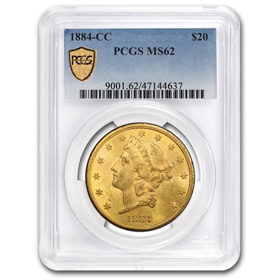 1884-CC $20 Liberty Gold Double Eagle MS-62 PCGS 1884-CC $20 Liberty Gold Double Eagle MS-62 PCGS